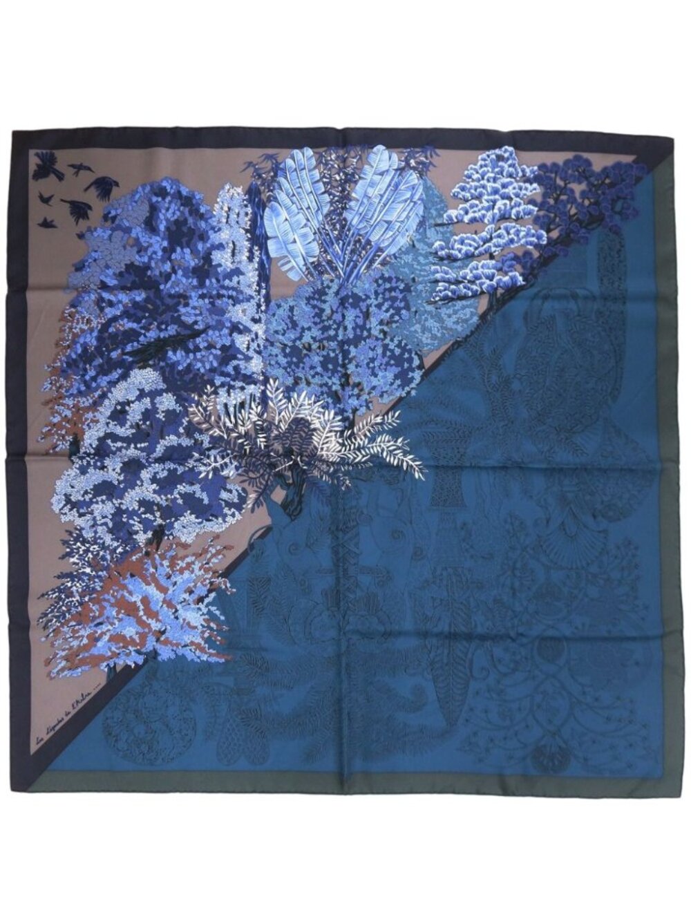 Hermes Carre 90 les Legendes de L'arbre Scarf Silk Multicolor